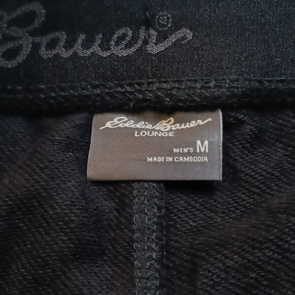Eddie Bauer Men’s Lounge Pants Black Size M NWOT Drawstring Side & Zipper Pocket - Picture 8 of 10